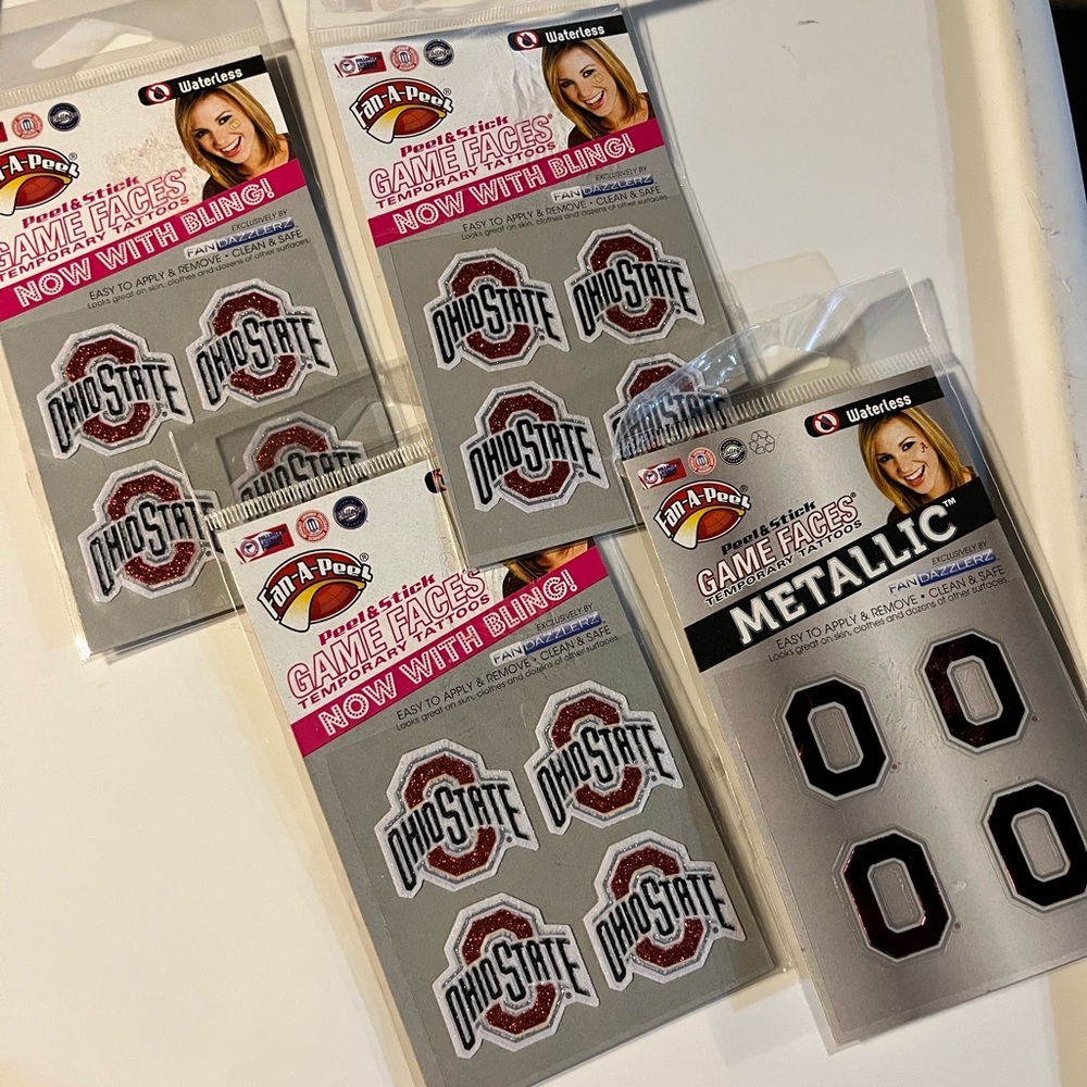 Ohio State game face stickers